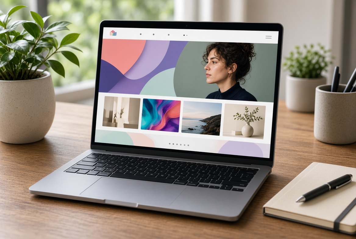 Tampilan workspace pengerjaan website profil